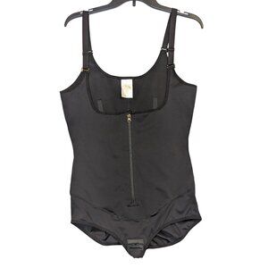 Shapellx Open Bust Butt Lifting Bodysuit 2XL Adjustable Straps Black Nylon & Spa